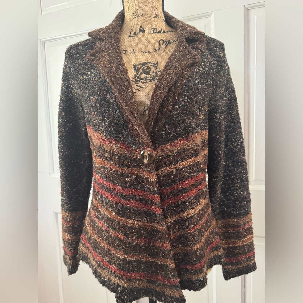 Women's Striped Wool-Blend Jacket